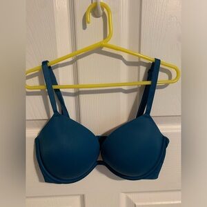 Size 34D dark blue super push up bra from pink